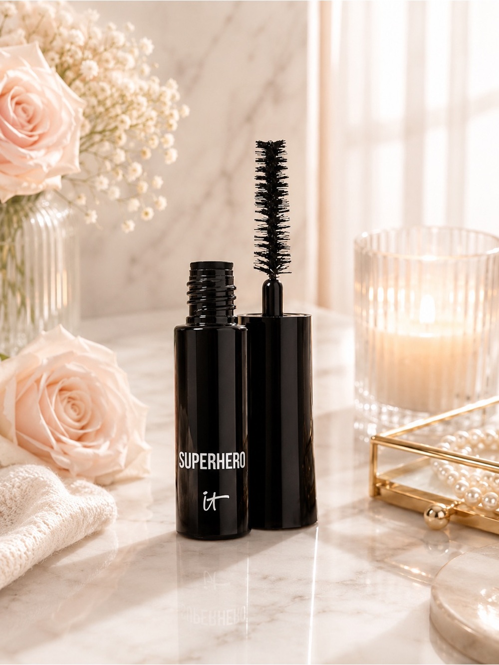 IT COSMETICS Superhero Volumizing Mascara Black .17 oz Deluxe Travel Size NWT